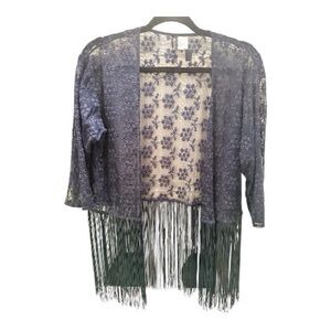 Elegant Lace Fringe  - Black